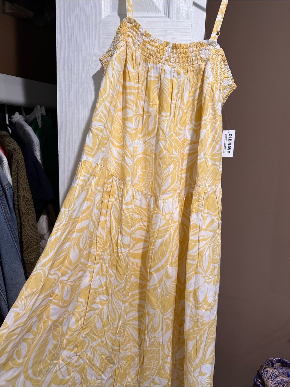 Yellow Floral Spaghetti-Strap Maxi Dress - Picture 6 of 8